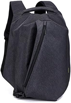 LYCSIX66 Anti Theft 15.6 Inch Laptop Backpack Water Resistant Canvas Travel Daypack School Work Bag for Men College Students, black