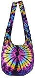 Tie Dye Sling Crossbody Shooulder Bag Purse Hippie Boho Hobo Cotton Purse Bohemian HT237