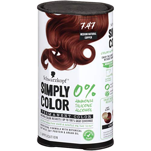 Schwarzkopf Simply Color Permanent Hair Color, 7.47 Medium Natural