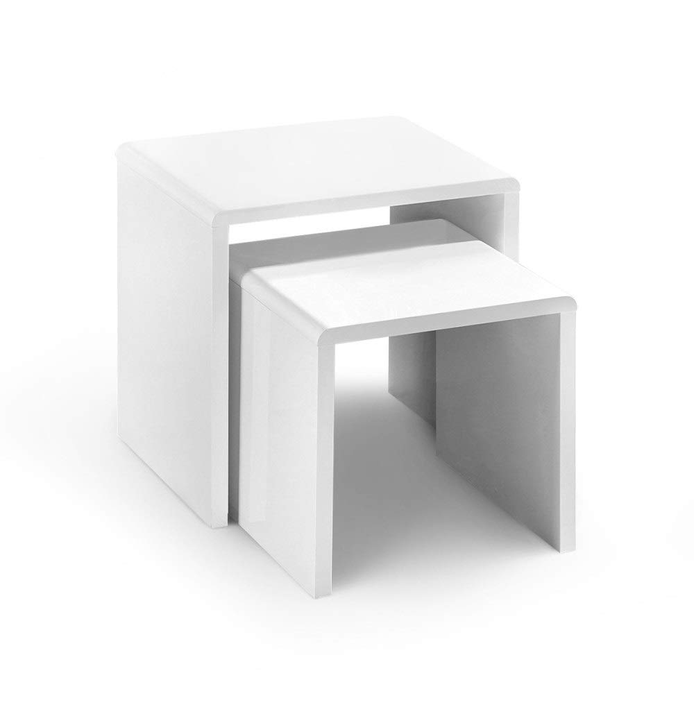 Julian Bowen Manhattan Nest Of 2 Tables - White Nesting