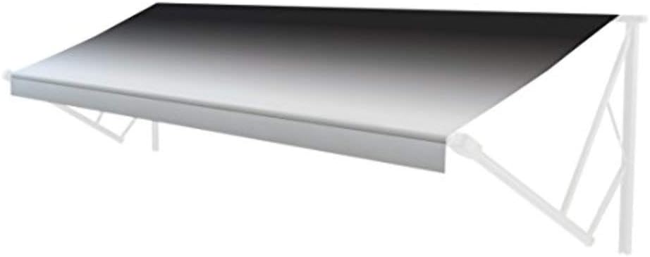Solera Replacement Awning Fabric - Black Fade with Black Weather Guard, 14'