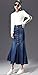 chouyatou Women's Casual Stretch High Waisted Front Button Long Denim Mermaid Skirt (Medium, Blue)