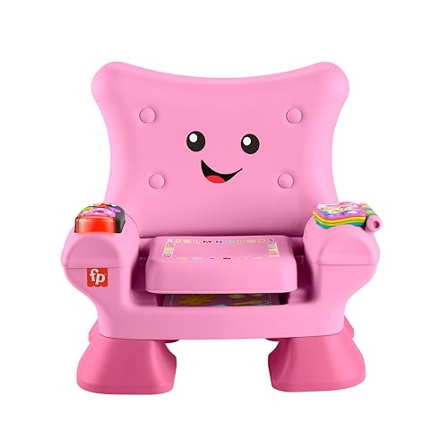 Fisher-Price Lernspaß, Lernspielzeug für Kleinkinder, Lernspaß-Stuhl, rosa, mit Musik und verschiedenen Aktivitäten für Kinder ab 1 Jahr, mehrsprachige Version: Englisch, Französisch, Deutsch, JFF07