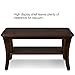 Leick Home 10303 Boa Condo/Apartment Coffee Table with Shelf, Chocolate Oak