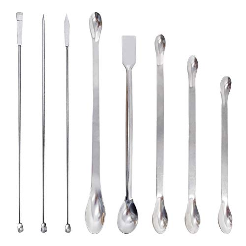 Lab Spoon，8 Pack lab Scoops lab Spoon Micro， Stainless Steel Lab Measuring Spoon，Lab Spatulas Laboratory Sampling Spoon Mixing Spoon. - Thumbnail 6