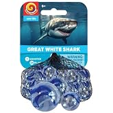 Great White Shark Marble Net 25 Piece Set - 24 Player Marbles &amp; 1 Shooter Marble