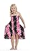 Girl Hawaiian Butterfly Dress in Pink Panel Black Size 6