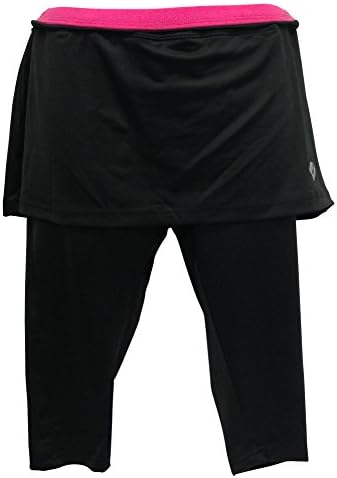 Skirt with legging attached (SKORT) (Small,Black/Pink)