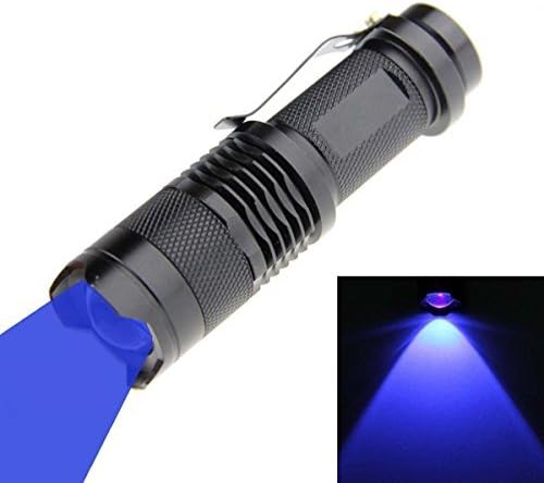 WAYLLSHINE? Zoomable Scalable CREE LED 3 Mode 200 Lumen 150 Yard Long Range Blue Light Flashlight Blue Hunting Light Tactical Flashlight Blue Light Torch For Fishing Hunting &amp; Detector by WAYLLSHINE
