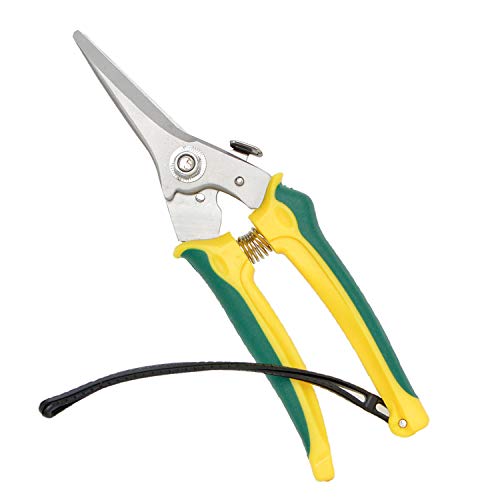 Yeezo Goat Alpaca Sheep Hoof Trimmers Foot Rot Hooves Trimming Shears Multi-Tasking Florist Scissors Garden Clippers Hand Pruners Floral Pruning Shears with Serrated Blade, 8″