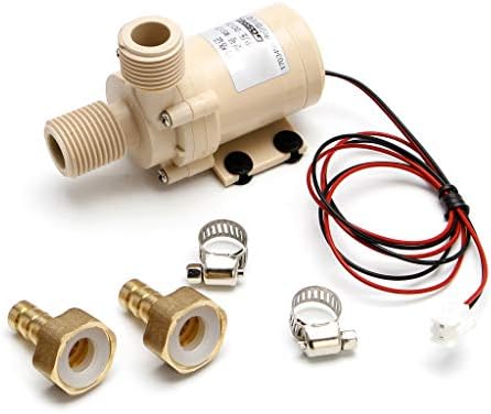 Keaiduoa 12V Solar Submersible Hot Water Pump Circulation 212° F High Pressure Brushless Motor