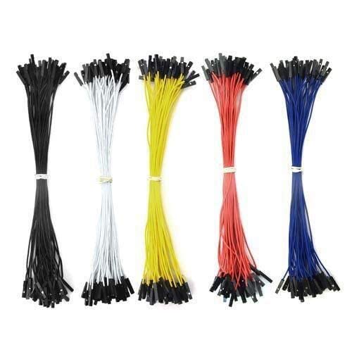 BGTXINGI 150Pcs 5 Colors 1Pin 2.54mm Female to Female Breadboard Jumper Wire PVC Soldering Brushless Motor Double-end Tinning Connector Cable(PCB Jump Circuit Board Cable Wire Set) 200mm