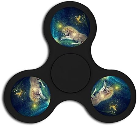 Secret Magical Creatures Unicorn Kids Fidget Tri-Spinner Mini Hand Toy Stress Reducer for Children and Adults Helps Kill Time Relax Focus on Black