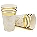 Marble Party Paper Cups 9 Oz Elegant Disposable Beverage Drink Cup 50 Pack Gold Foil with White Grey Marbleized Design for Wedding Birthday Engagement Bridal Baby Shower Tableware Decor Gift Boutique