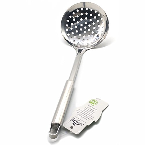 Kitchen Skimmer Slotted Spoon, Stainless Steel Slotted Spoon, 13"