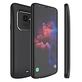 Galaxy S9 Battery Case, External 4700mAh Portable Backup Charger Pack with Soft TPU and Full Edge Protection Type C Extended Power Bank Charging Case for Samsung Galaxy S9(Not for S9 Plus) (Black)