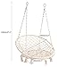 Techcell Hanging Chair for Bedroom, Hanging Hammock Chair Macrame Swing, Ideal for Indoor, Outdoor, Home, Bedroom, Patio, Deck, Yard, Garden