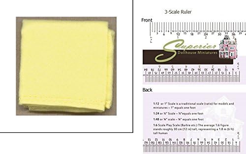 Dollhouse Miniature Blanket 1 Pc Yellow