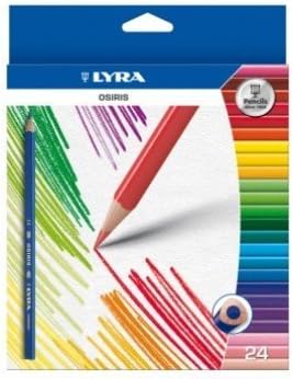 LYRA OSIRIS COLOURING PENCILS - Triangular Shape, Anti-Break Leads - Wallet of 24