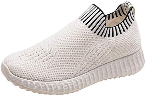Womens Breathable Mesh Sport Shoes Cushioned Insole Lightweight Slip On Sneakers Casual Loafers Shoes with Soft Sole