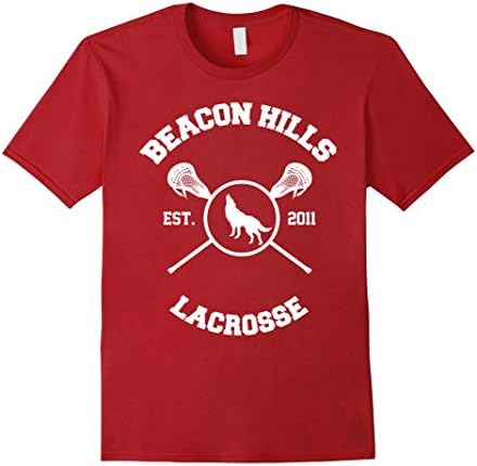 Men's Beacon hills lacrosse shirt- Dunbar 9 hoodie- teen wolf dunb Medium Cranberry