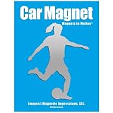 Soccer Player Female Car Magnet