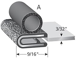 Trim-Lok Trim Seal with Side Bulb – Fits