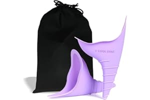 v cool livat Travel Female Urination Device - 2 Pack Reusable Silicone Portable Lady Urinal Pee Funnel Pee Urine Cups Standing Up Camping Outdoor Drawstring Discreet Carry Bag