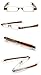 SOOLALA Best Gifts 5-Pairs 360 Rotating Tube Pen Clip Folding Reading Glasses, +1.5D