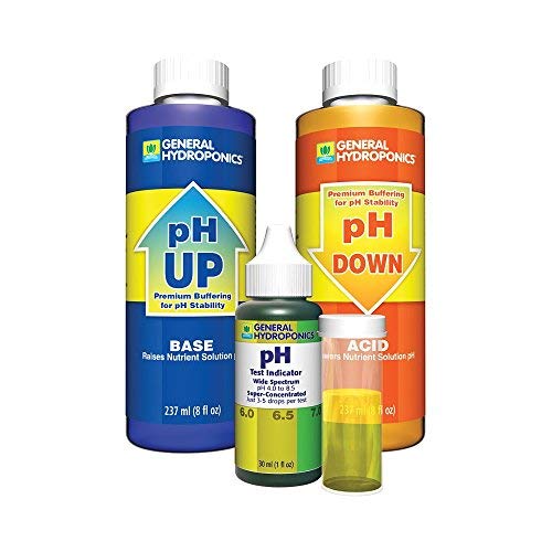 General Hydroponics pH Control Kit Adjust for 8oz pH Up and Down GH