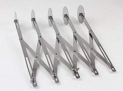 FUNTRESS Stainless Steel Pizza Brownies Cookies Cake Pastry Cutter Multi-Round Knife Professional Bakes Cutting Tool Dough Divider with Sharp Blade 7 Round - Thumbnail 2