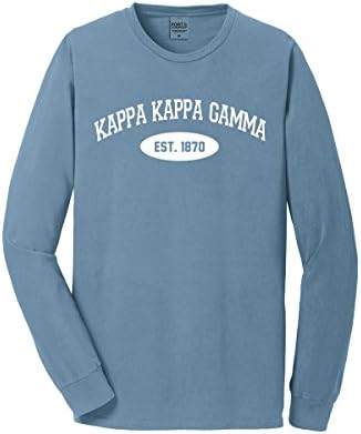 Kappa Kappa Gamma Long Sleeve Vintage Tee (Unisex L, Mist)