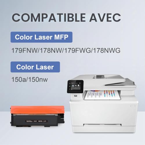 Superpage 117A Compatible Toner Cartridge for HP 117A for HP Color Laser MFP Toner 178nw 178nwg 179fnw 179fwg 150a 150nw (Black/Yellow/Cyan/Magenta, 4 Pack)