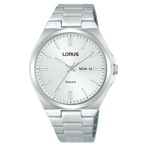 RH399AX9 - Reloj analógico de Cuarzo para Hombre con Correa de Acero Inoxidable, Plata, Pulsera