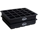 CHICHIC 20 Cavity 1 Inch Silicone Ice Cube Trays Ice Cube Molds Maker Flexible Mini Square Ice Tray Mould, FDA Certified BPA Free for Whiskey, Cocktail, Beverages, Set of 2