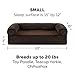 Furhaven Pet Dog Bed | Orthopedic Faux Fleece & Chenille Soft Woven Traditional Sofa-Style Living Room Couch Pet Bed w/ Removable Cover for Dogs & Cats, Coffee, Smallthumb 2