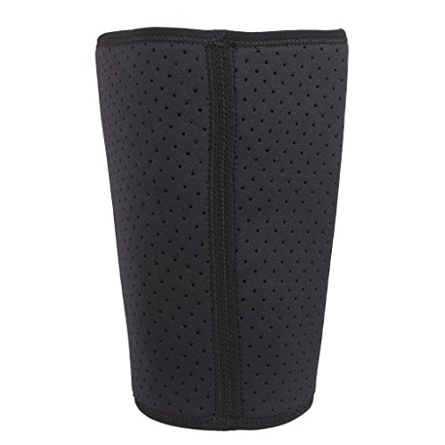 Sports Badminton Elastic Stretchy Thigh Brace Support Wrap Band - Black
