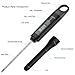 Ablest Waterproof Digital Meat Thermometer Instant Read Food Cooking Thermometer Built-in Clock Timer with IP67 Stainless Steel Probe for Kitchen BBQ Grill Smoker, Milk, Tea, Black