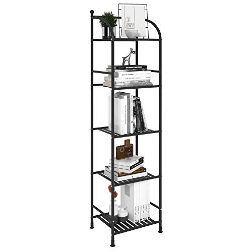 FKUO 5 Tier Bathroom Storage Open Shelf Unit, FreeStanding Metal