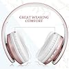 Bluetooth-HeadphonesTuinyo-Wireless-Headphones-Over-Ear-with-Microphone-Foldable-Lightweight-Stereo-Wireless-Headset-for-Travel-Work-TV-PC-Cellphone-Rose-Gold TUINYO Bluetooth Headphones, Wireless Headphones Over Ear with Microphone, Foldable & Lightweight Stereo Wireless…