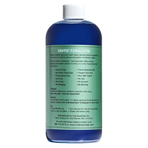 Oral Essentials Mouthwash Fresh Breath 16 Oz. Non-Toxic Alcohol/Sugar Free Dentist Formulated Beauty & Personal Care, Oral Care