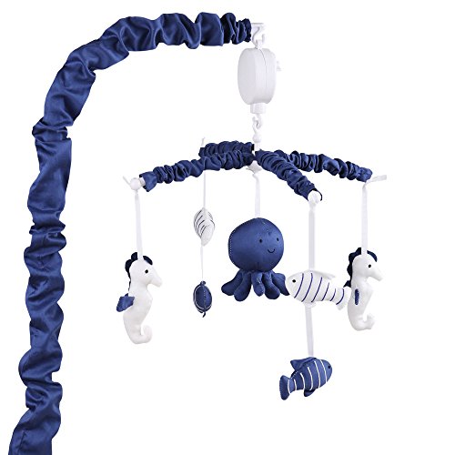 Nautical Whales and Anchors Navy 4 Piece Crib Bedding Set by The Peanut