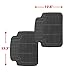 Floor Mats ECCPP 4Pcs Full Set Ridged Heavy Duty Rubber Floor liners for SUV, Van & Trucks- Front & Rear, Driver & Passenger Seat (Black)