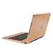 BORIYUAN iPad Mini 4 Keyboard Case, Bluetooth Wireless Keyboard Folio Flip Smart Cover for Apple iPad Mini 4 2015 Release with Folding Stand and Auto Sleep/Wake Function, Gold