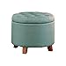 Poundex B0183K9SCY Ottoman, Light Blue