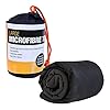 Milestone microfaster campinghanddoek – zwart, groot