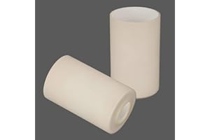 Anmire 2 Pack Vintage Style Glass Shade, Cylinder Light Fixture Replacement Globe or Cover with 1-5/8-Inch Fitter for Chandelier Wall Sconce Pendant Light, G0032