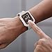 Case and Band Compatible with Watch Series 3/2/1 38mm, Silicone Strap with Ventilation Holes and Shock Resistant Bumper Cover Replacement for Watch Series 3/2/1