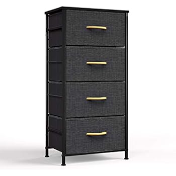 ROMOON 4 Drawer Fabric Dresser Storage Tower, Organizer Unit for Bedroom, Closet, Entryway, Hallway, Nursery Room - Dark Indigo