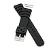PerFit® Rubber Watch Band + Spring Bars for Seiko SKX Z-22 4FY8JZ Diver Strap, Curve Vent, Black, 22mm
